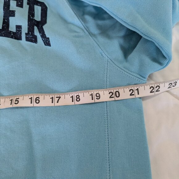 CHAMPION Reverse Weave Sweatshirt Men's‎ S Aqua Navy Pier Graphic Crew Neck - Picture 9 of 10